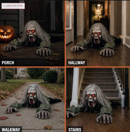 Realistic Sound-Activated Halloween Zombie Prop