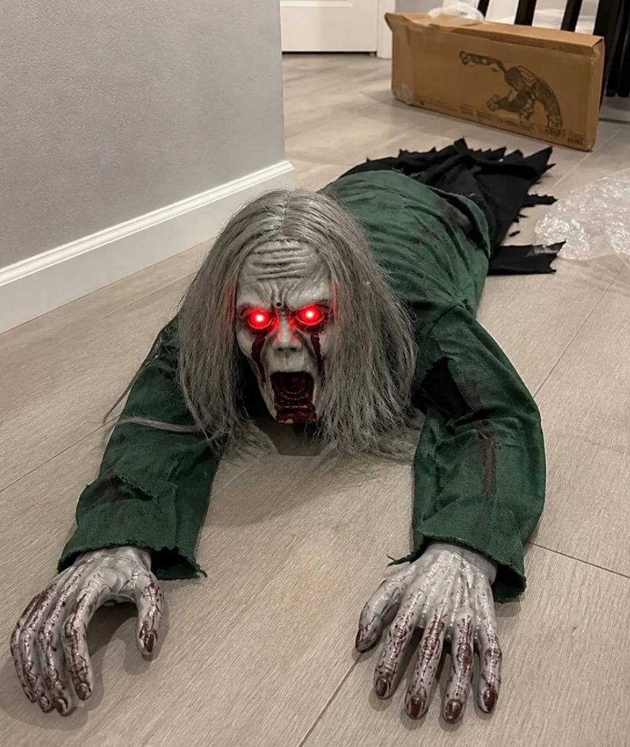 Realistic Sound-Activated Halloween Zombie Prop