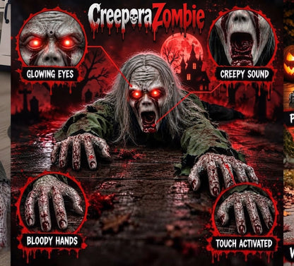 Realistic Sound-Activated Halloween Zombie Prop