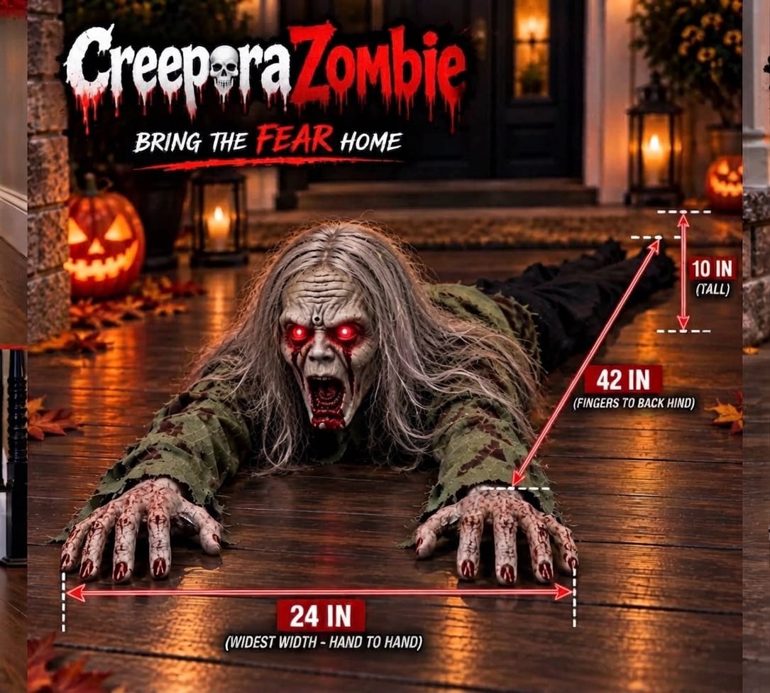 Realistic Sound-Activated Halloween Zombie Prop